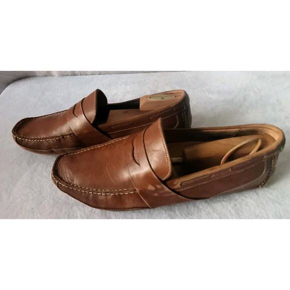 Size 12 M Men's SPERRY Light Brown Soft Leather Shoes - Picture 3 of 7